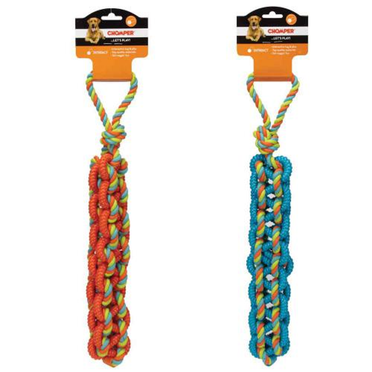 Chomper Braided TPR Rope Tug Dog Toy