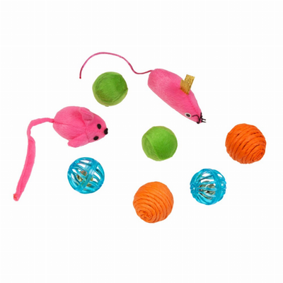 Kylie's Brights Mouse and Ball Cat Toy 8-Pack