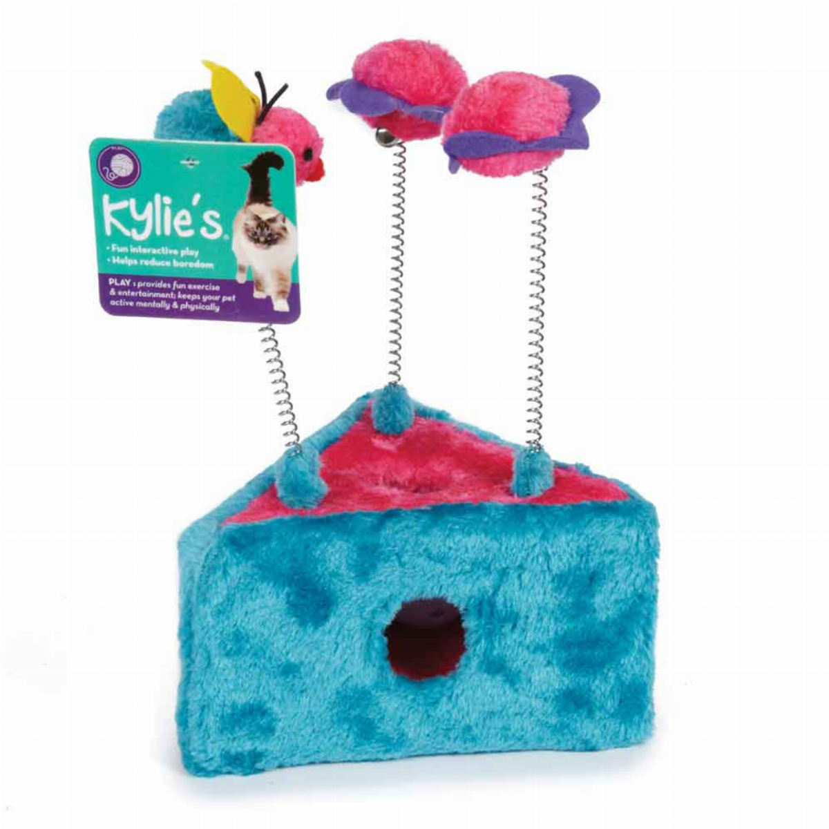 Kylie's Brights Triangle Flowers and Bee Cat Scratcher