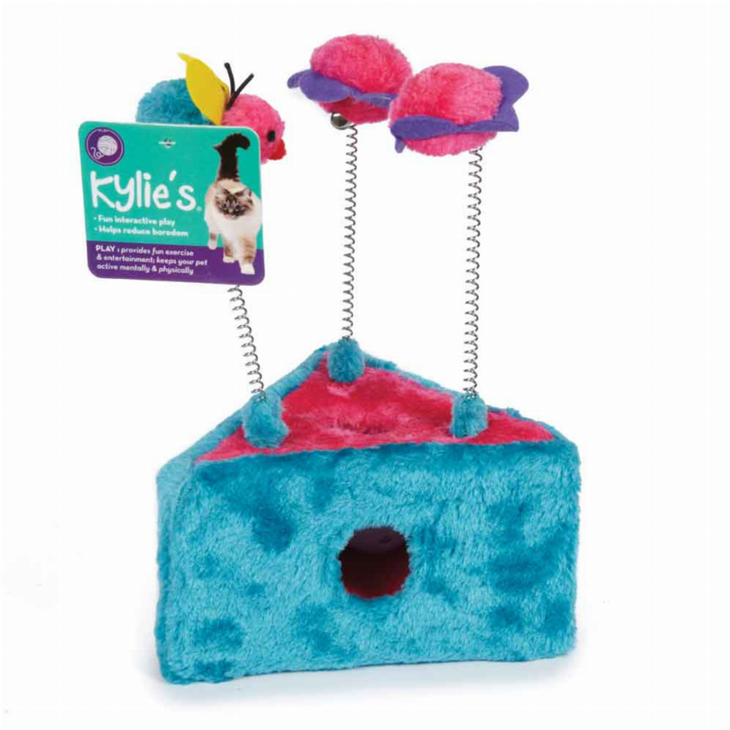 Kylie's Brights Triangle Flowers and Bee Cat Scratcher