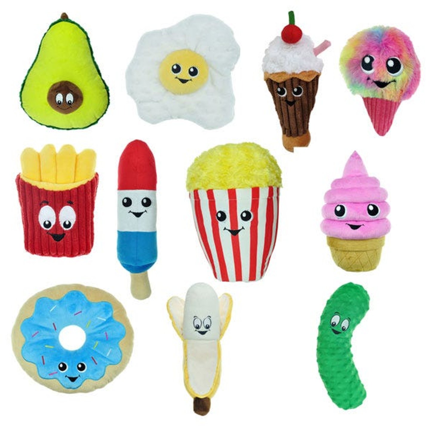 Chomper Food Junkeez Plush Dog Toy