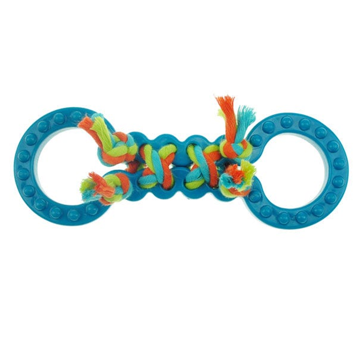 Chomper TPR Figure 8 with Rope Dog Toy