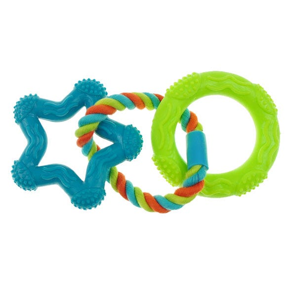 Chomper 3-Ring TPR Rope Star Dog Toy