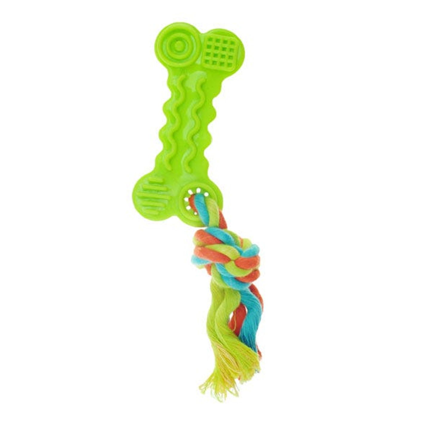 Chomper Rope with TPR Bone Dog Toy