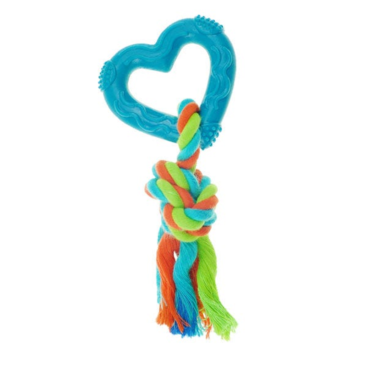 Chomper Rope with TPR Heart Dog Toy