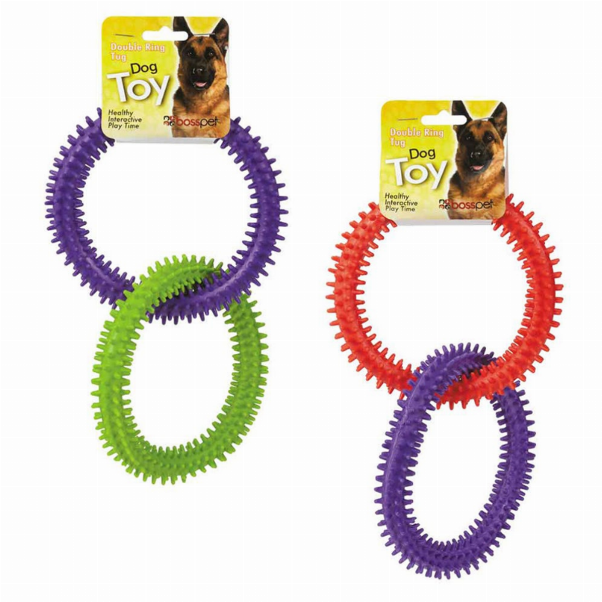Boss Pet TPR 2-Ring Dog Toy