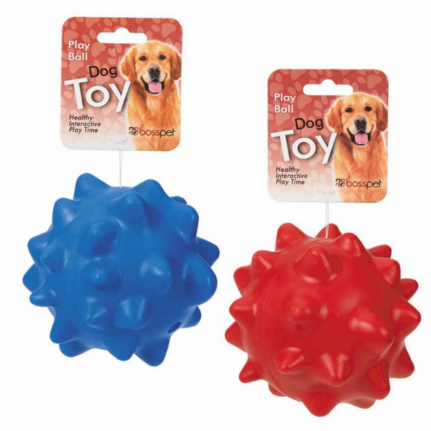 Boss Pet TPR Cone Ball Dog Toy with Squeaker