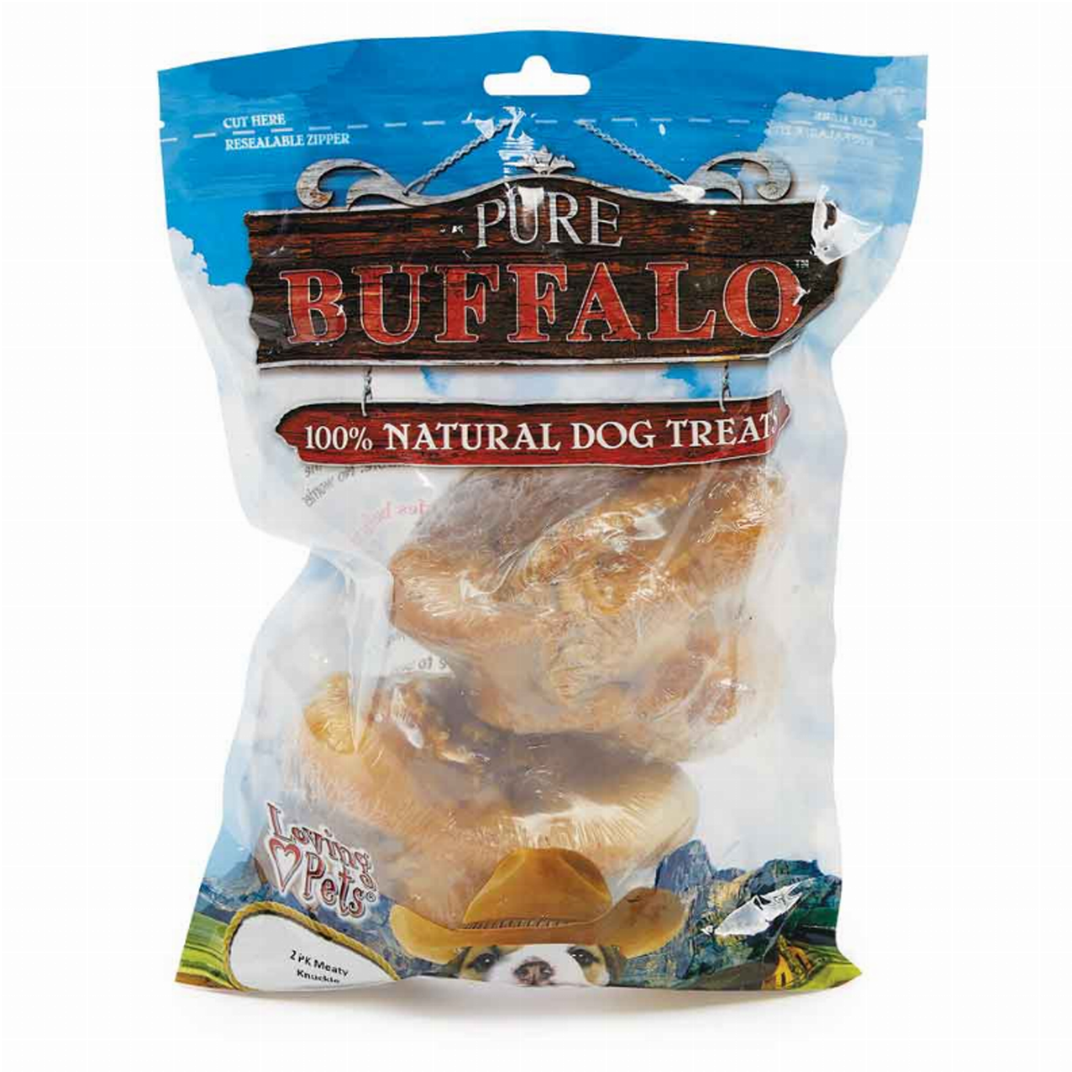 Loving Pets Meaty Femur Knuckle Dog Chew Treat 2-Pack