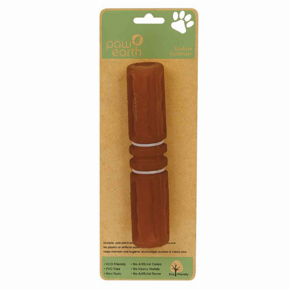 Paw Earth EcoToys EcoFlosser Rubber Dog Toy