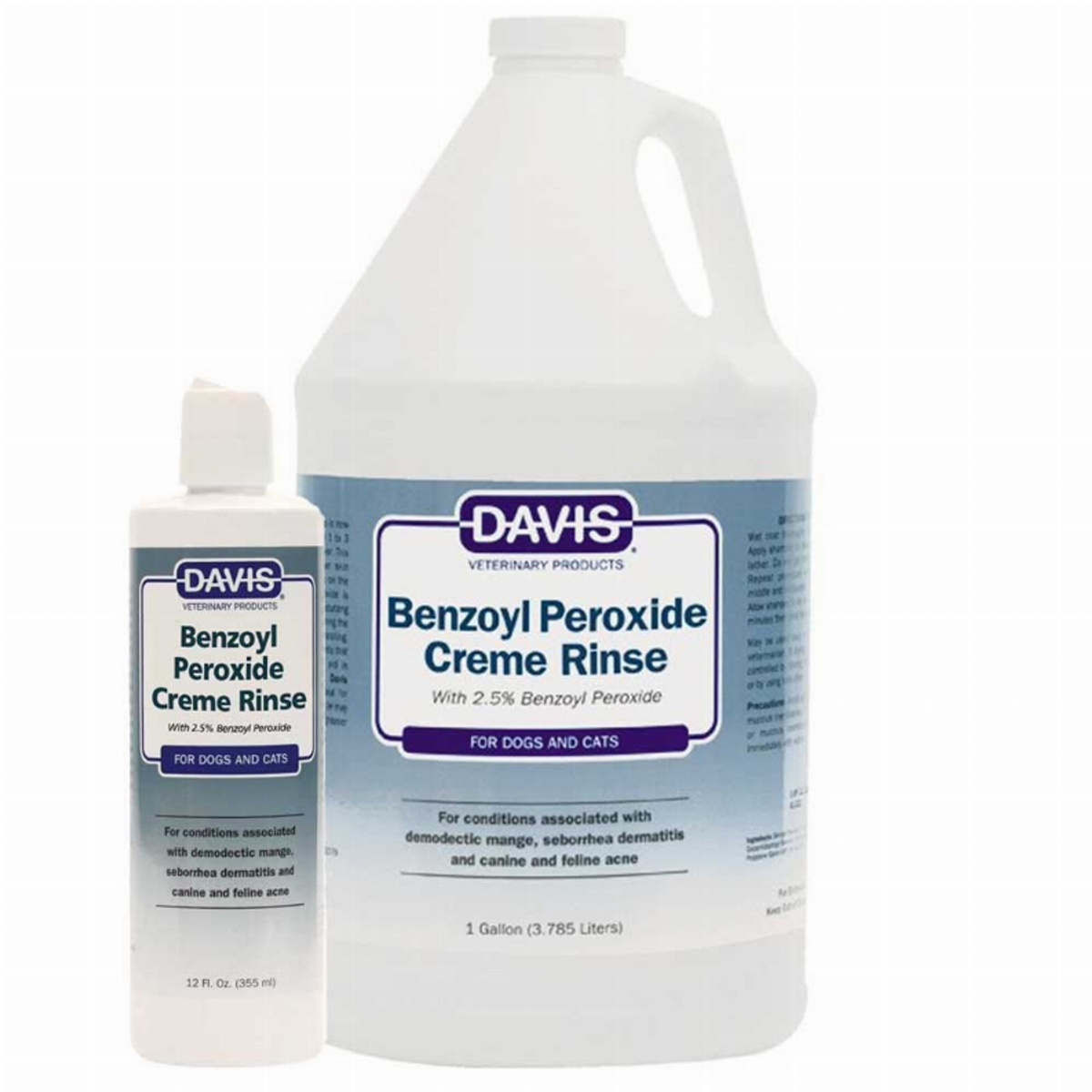 Davis Benzoyl Peroxide Creme Rinse for Pets, 12 oz