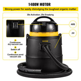 1400W pond vacuum cleaner kit with brush heads and extension tubes