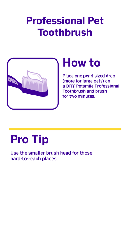 Petsmile Professional Dual-Ended Pet Toothbrush