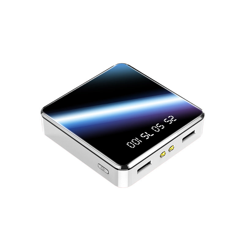 Power bank packed in a travel bag alongside cables