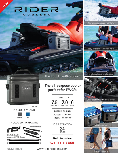 Rider Coolers Single Jet Ski Cooler for PWC and Kayak