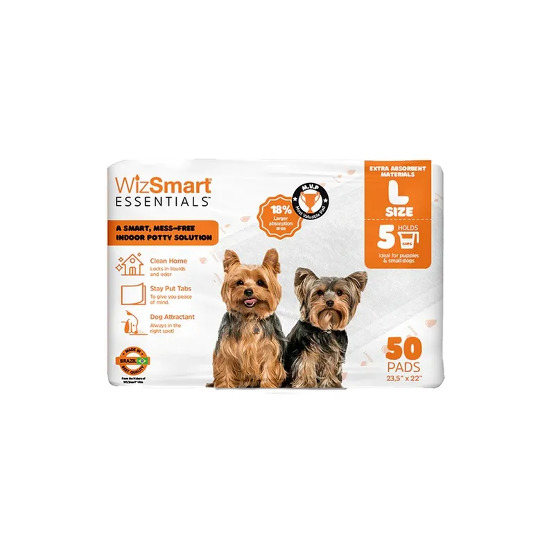 WizSmart Essentials Dog Training Pads - Large