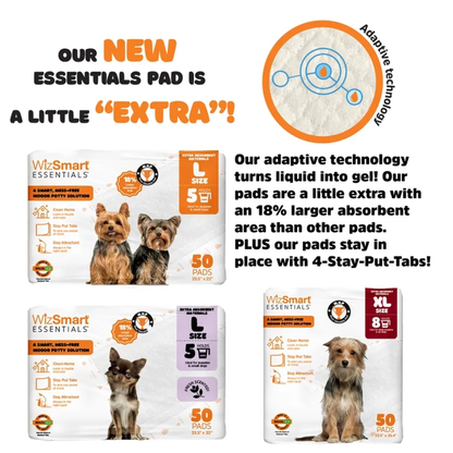WizSmart Essentials Dog Training Pads - Large