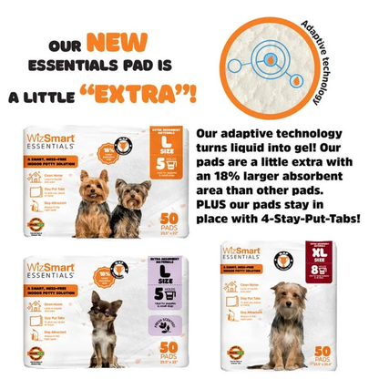 WizSmart Essentials Dog Training Pads - Extra Large