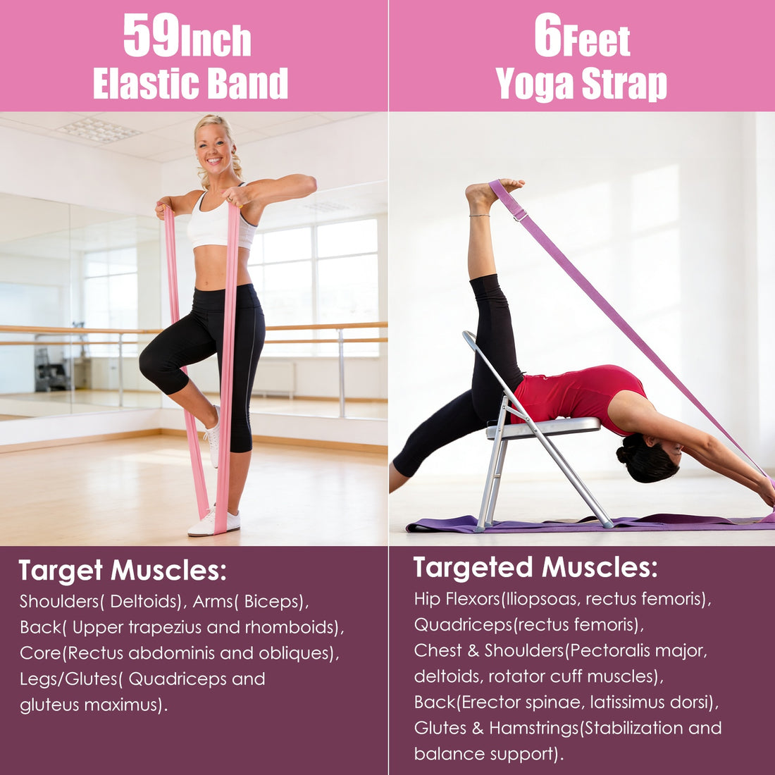 Pilates ring kit with yoga ball and resistance bands