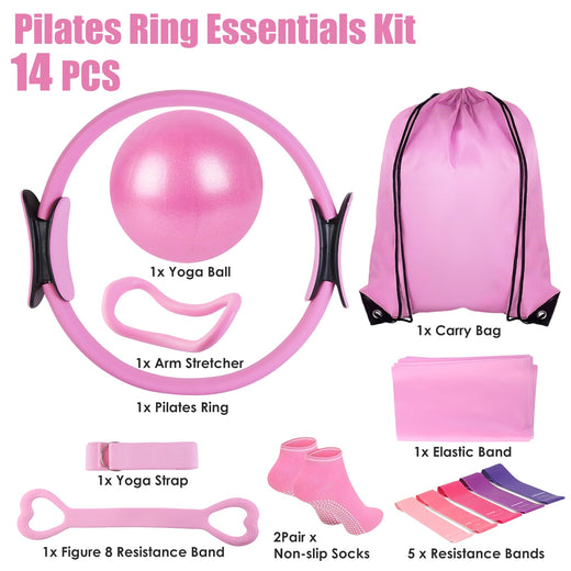 Resistance bands in the Pilates ring set