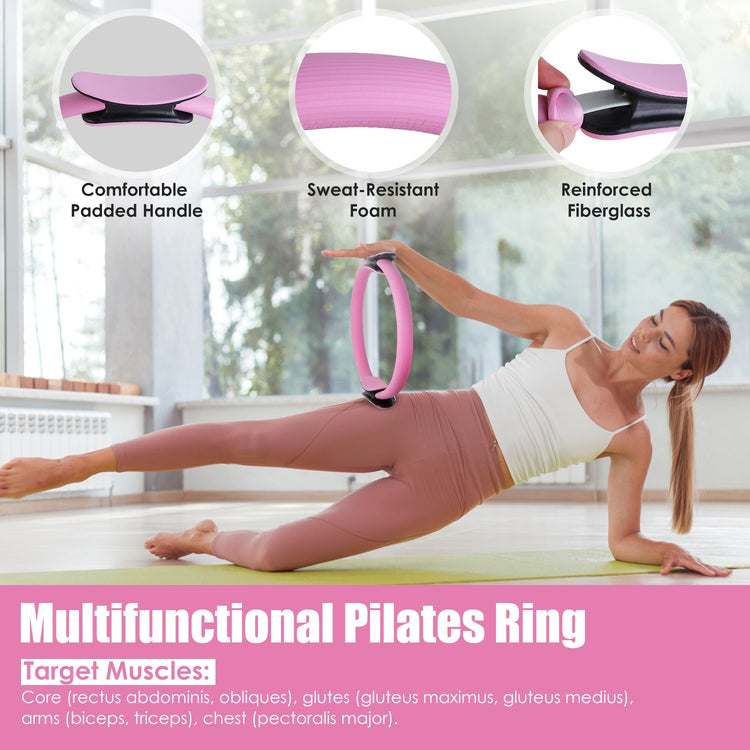 Pilates ring kit in carry storage