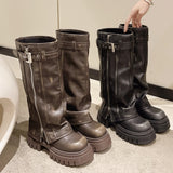 Fleece Lined Retro Riding Boots