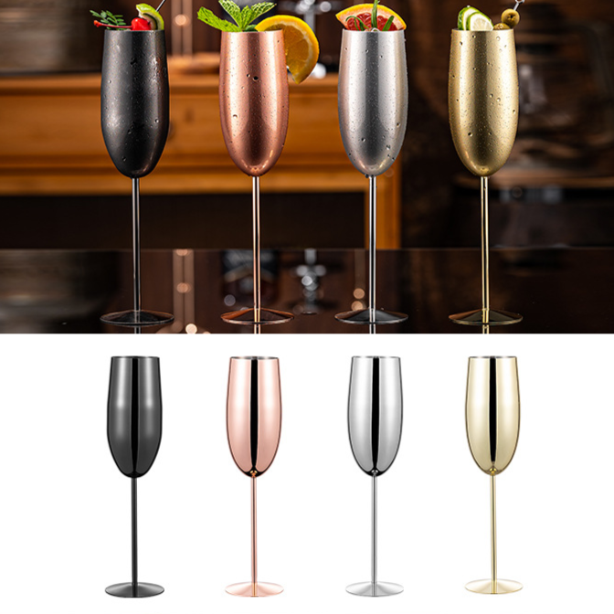 Thickened Stainless Steel Wine Glass Goblet