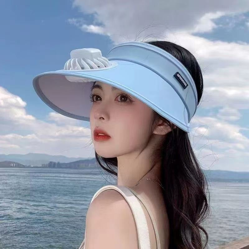 Sun Hat Sun Hat Sun Protection Band Fan Empty Top Big Brim