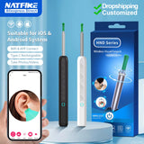 Dropshipping Ear Cleaner with Camera Wireless Ear Sticks Otoscope USB C Charging Endoscope Wax Removal Tool Earpick Mini Camera