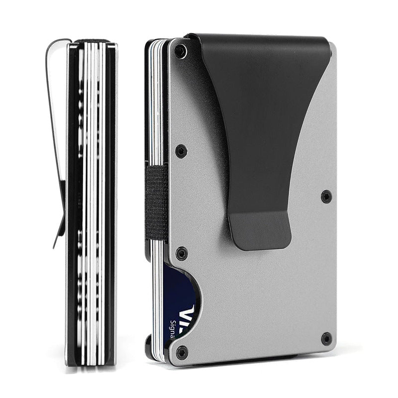 Ultra-Thin Aluminum RFID Blocking Metal Card Holder Case for Men