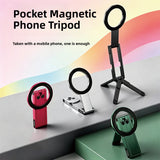 Magnetic Phone Stand with Foldable Tripod