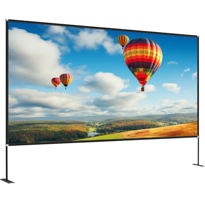 150-Inch Portable Projector Screen Stand main product photo. 150 inch portable projector screen