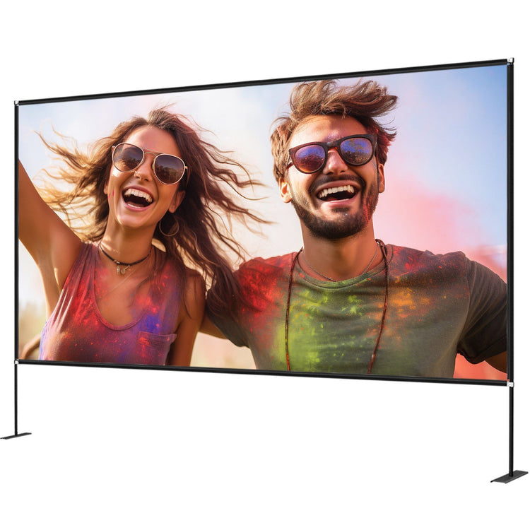 150-Inch Portable Projector Screen Stand accessory layout. 150 inch portable projector screen