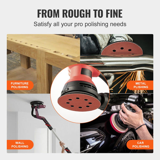 150-piece 5-inch sanding discs set with 60 to 600 grit