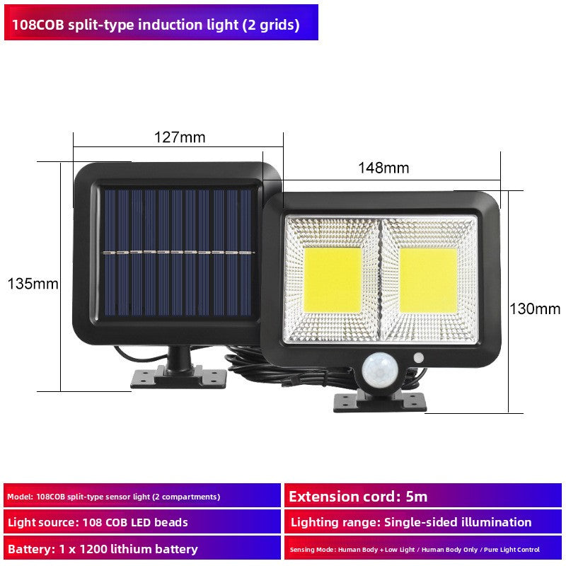 Solar Motion Sensor Outdoor Light