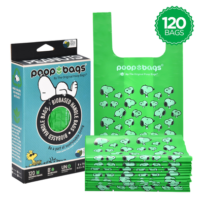 The Original Poop Bags Peanuts Handle-Tie Waste Bags