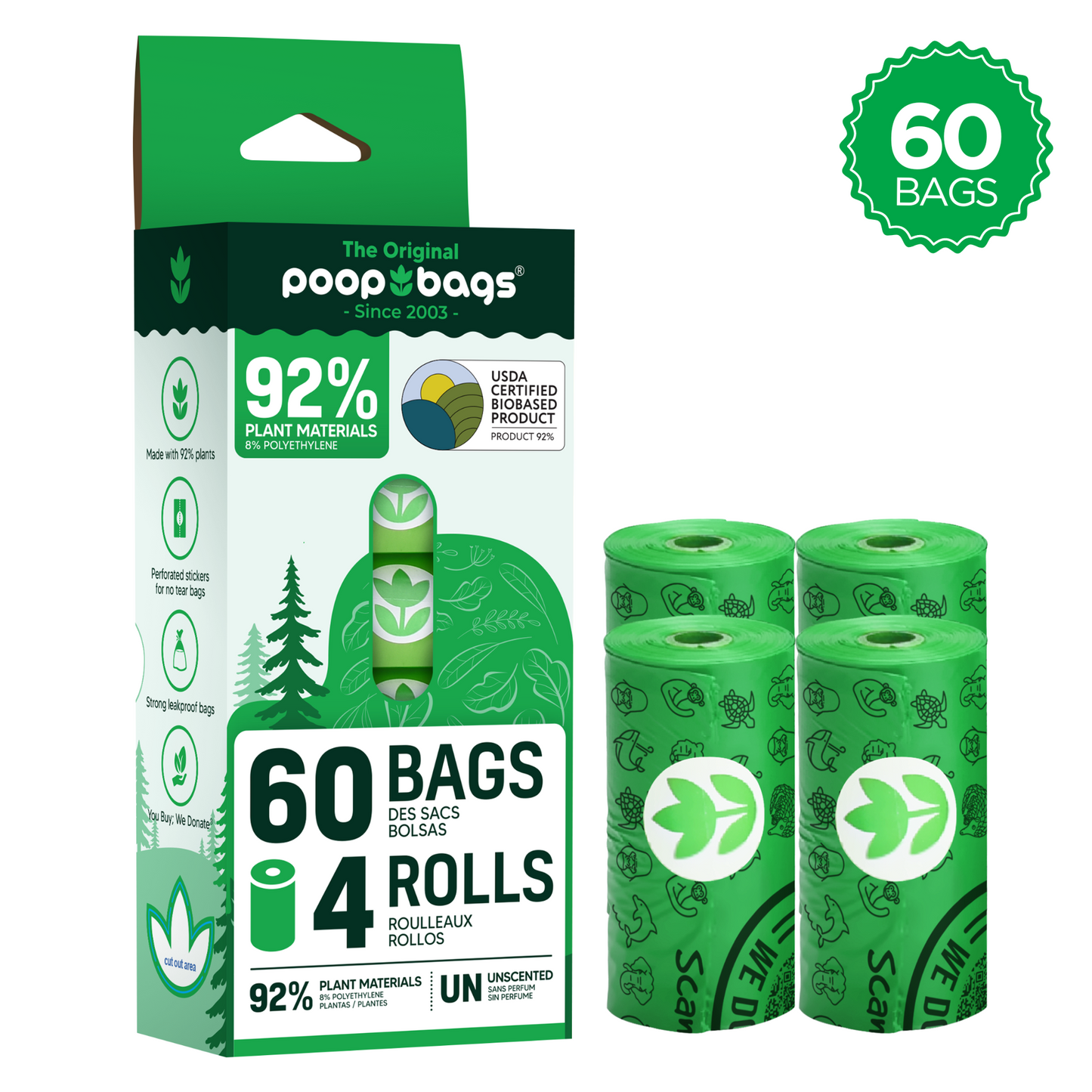 The Original Poop Bags Jane Goodall Compostable Rolls