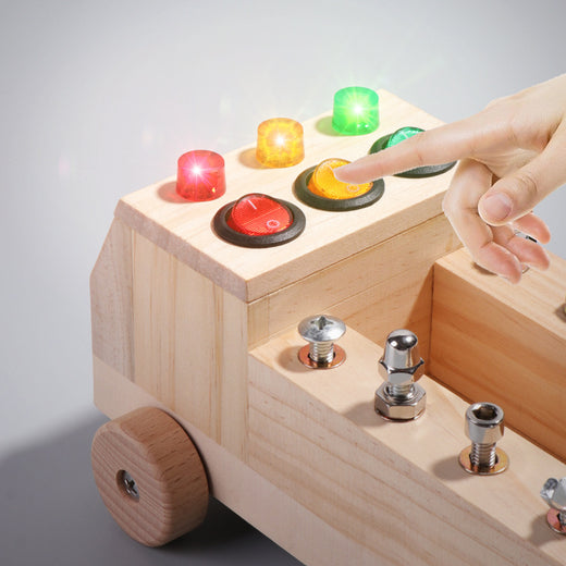 Wooden DIY Nut Car Assembly Educational Toy product image 3
