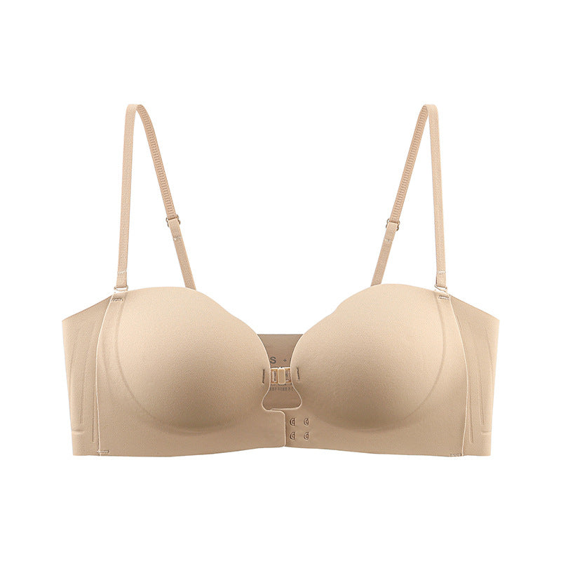 Front Clasp Strapless Push Up Bra