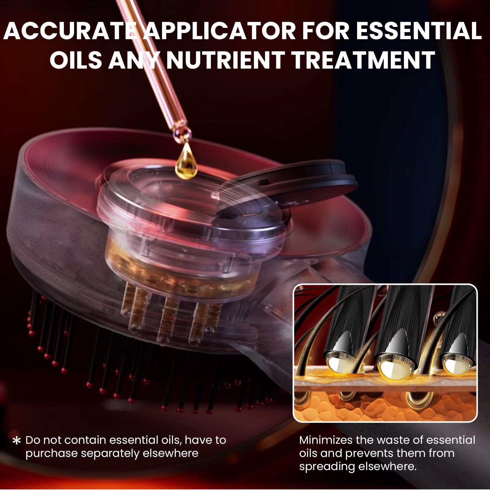 Scalp3 Scalp Massaging Brush anti Hair Loss Massager Comb with IPX7 Waterproof, Cordless Electric Massager