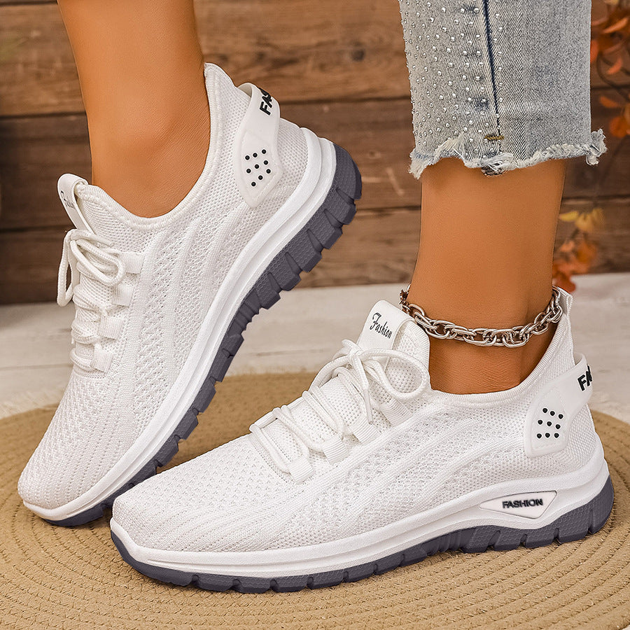 Women's Shoes for Spring and Autumn, Large Size, Comfortable Soft-Soled Running Shoes