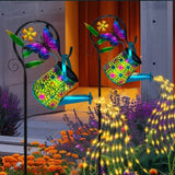 Solar Kettle Lamp Outdoor Decorative Garden Lawn Light with Hollow Projection