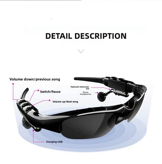Wireless Bluetooth Glasses with Stereo Sound