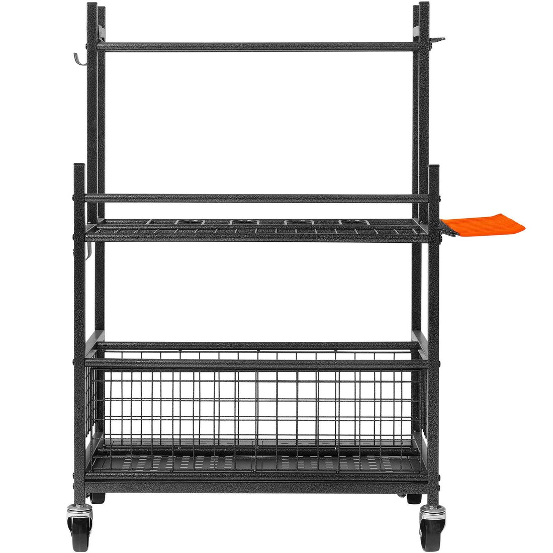 16-slot rolling garden tool organizer for garages and sheds