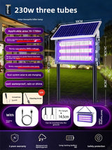 Solar Powered Mosquito Killer Lamp Outdoor Insect Eliminator