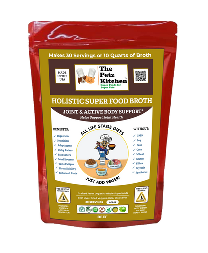 Super Food Broth Joint & Active Body Support* The Petz Kitchen Dogs & Cats*