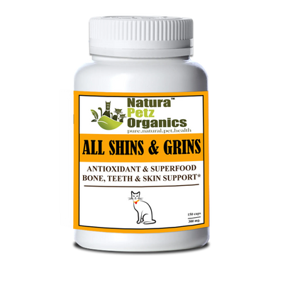 All Shins & Grins Capsules - Antioxidant Super Food Bone, Eye, Teeth & Skin Support Dog & Cat*