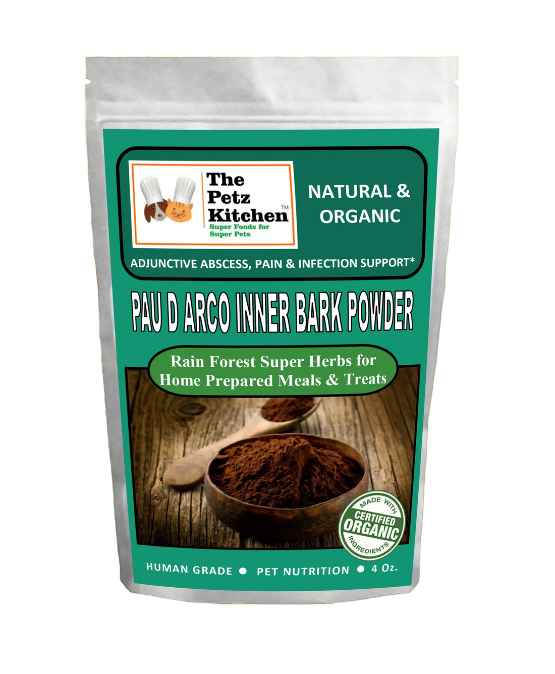Pau D Arco Inner Bark - Adjunctive Abscess, Pain & Infection Support* The Petz Kitchen