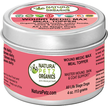 Wound Medic Max Meal Topper* Master Wound, Skin & Coat Support For Dogs & Cats*