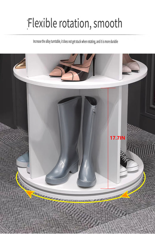 8 Tier Rotating Shoe Rack Tower Organizer