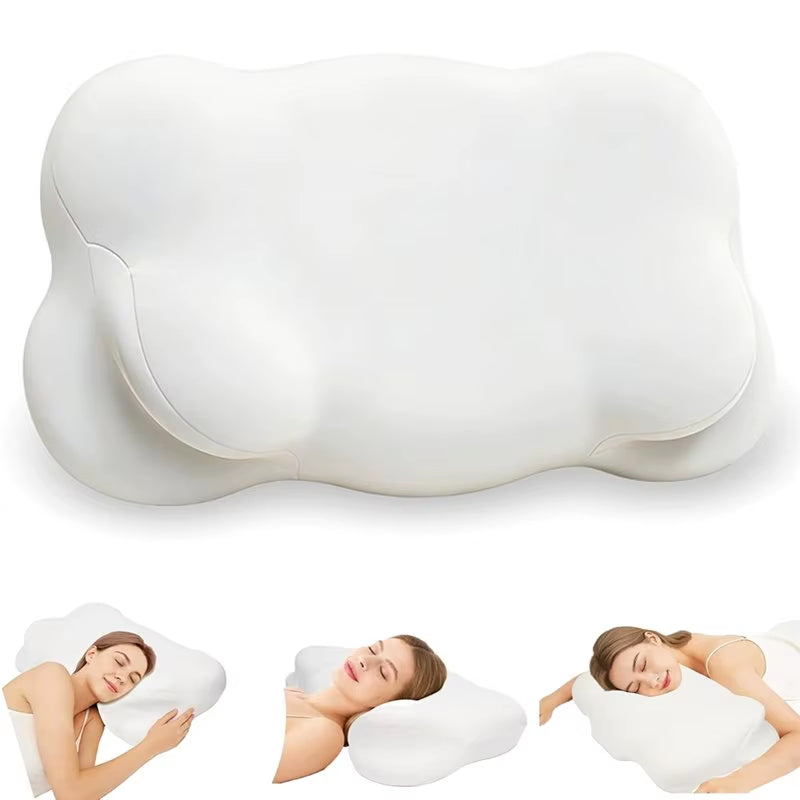 Cloud Pillow - Ergonomic Memory Foam Pillows, Adjustable Cervical Neck Support Pillow with Breathable Pillowcase